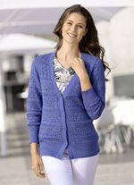 Gebreid vest met gemengde patronen 