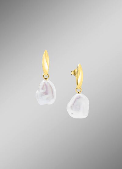 Unieke oorbellen met Keshi parels 