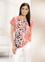 Shirt met zilverkleurige flatlocknaden 