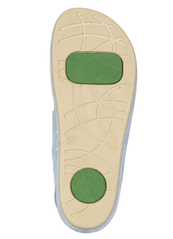 Mubb, comfortabele damessandalen, breedte H, met uitneembaar voetbed BLEU