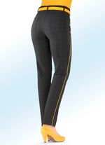 Broek met subtiel visgraatmotief 