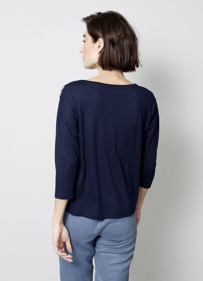 Shirt met 3/4-mouwen 