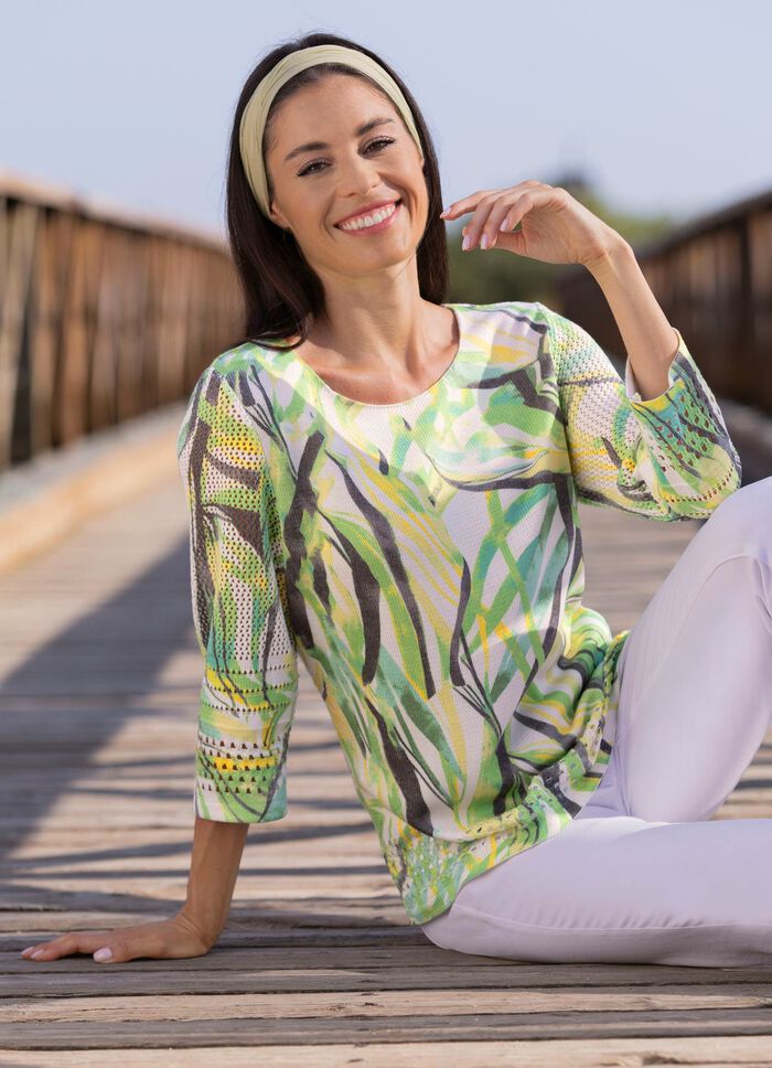 Trui met ajouraccenten 