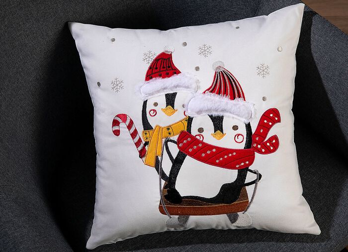 Kussensloop pingu&iuml;ns met ritssluiting 