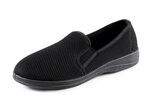 Slippers van luchtig, elastisch textielmateriaal SCHWARZ