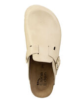 ELENA EDEN, klassieke damesklompen, breedte H, met klittenbandsluiting BEIGE