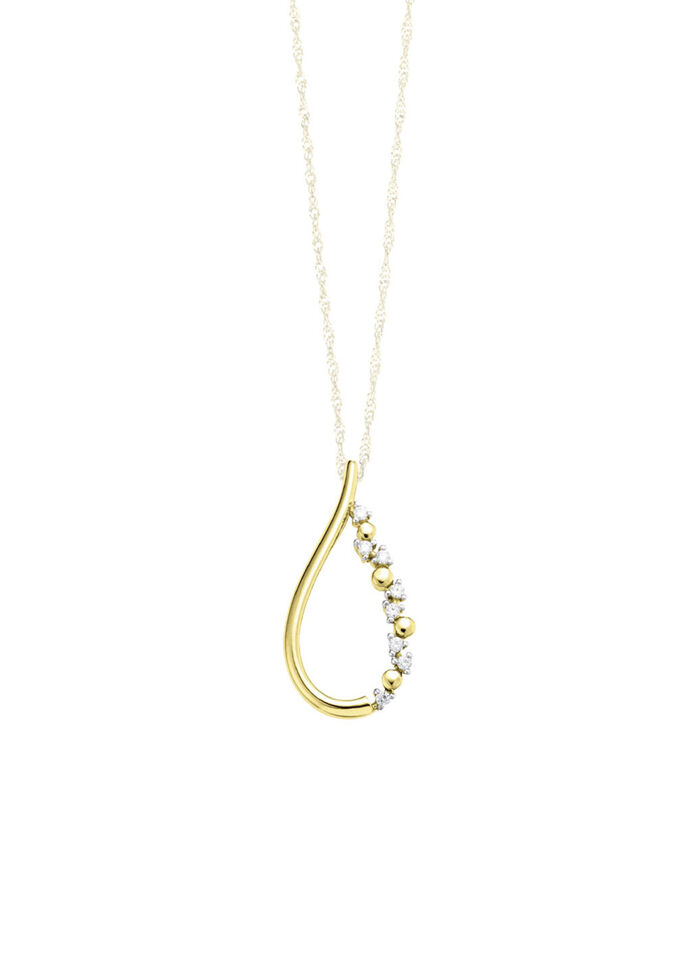 Elegante druppelhanger met synthetische zirkonia 