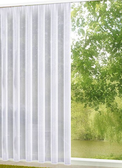 Licht transparant gordijn met automatische plooiband 