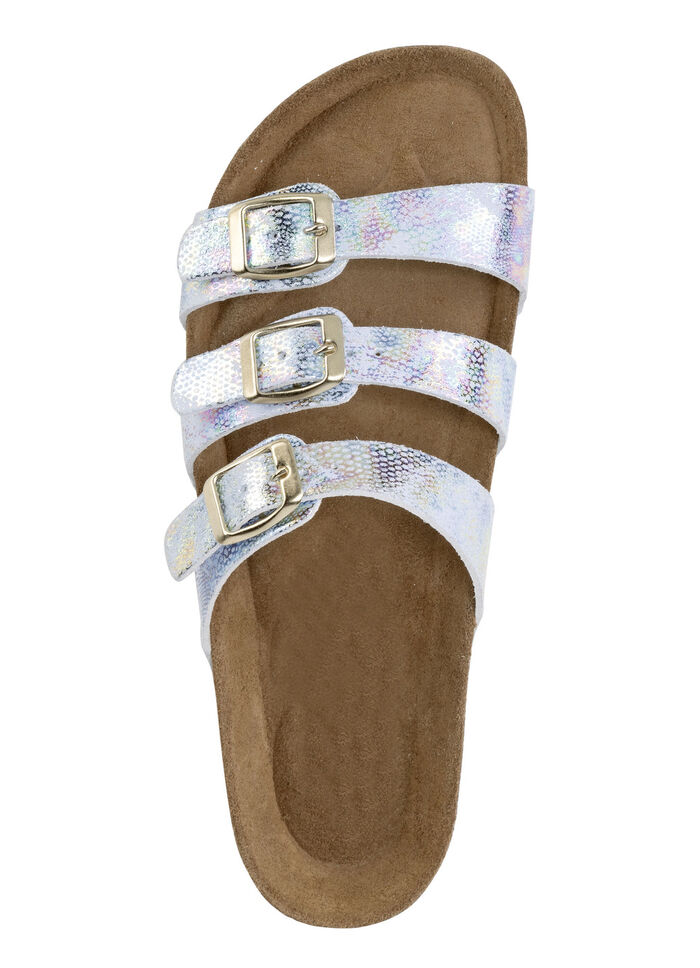 Muiltjes van ELENA EDEN met kleurrijke metallic glans BLEU-METALLIC