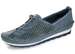Gemini, comfortabele damespantoffels, breedte G, met uitneembaar voetbed JEANS