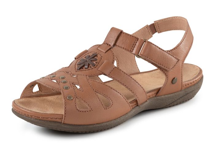 ELENA EDEN sandaal met decoratieve klinknagels en leren inzetstukken 