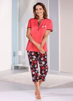 Twee-pack pyjama's, korte en lange mouwen met knoopsluiting 