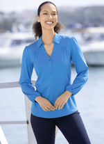 Poloshirt met korte knoopsluiting in 2 kleuren BLAU