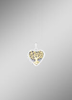 Hartvormig medaillon in tweekleurig om te openen 