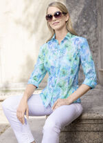 Blouse met overhemdkraag 