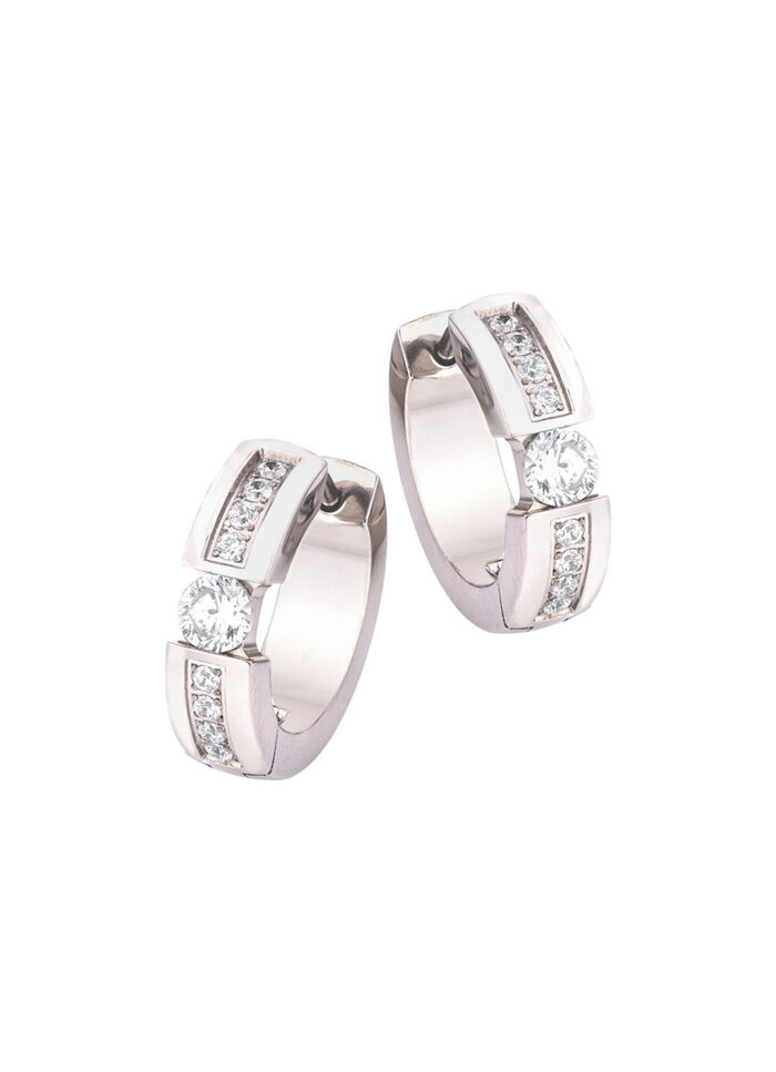 Elegante creolen met synthetische zirkonia 