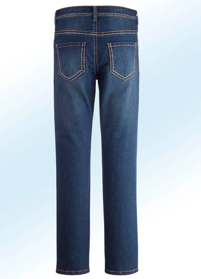Jeans in 2 kleuren DONKERBLAUW