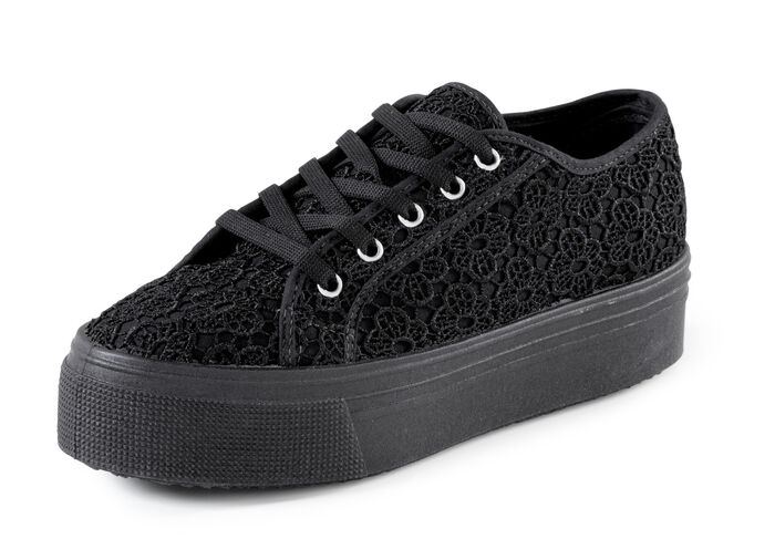 Elegante dames veterschoenen met uitneembaar voetbed SCHWARZ