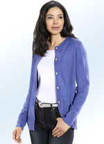 Vest met scheerwol JEANSBLAUW
