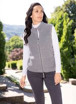 Gebreid vest met opstaande kraag 