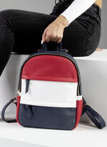 Rugzak in colourblocking-look MARINE-ROOD-WIT