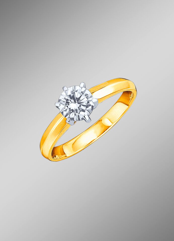 Damesring met loepzuivere briljant 