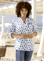 Blouse met korte knoopsluiting 