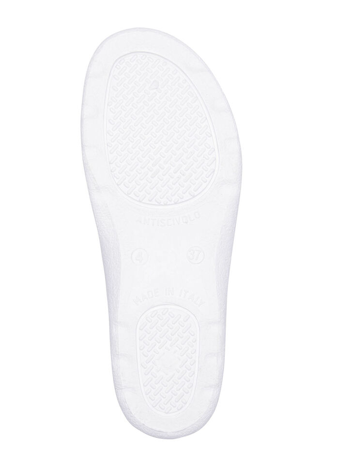 Tweepack klassieke damesmuiltjes, breedte H, met klittenbandsluiting 1x WIT, 1x ZWART