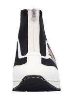 Rieker, stijlvolle dameslaarzen, breedte G, met uitneembaar voetbed CR&Egrave;ME-ZWART-BRUIN