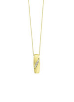 Elegantie in goud: hanger met 3 diamanten 