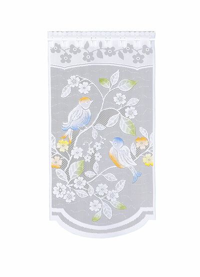 Raam- en deurgordijn 'Vogeltje' in verschillende kleuren 