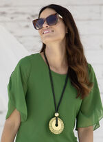 Charmante ketting met een ronde schijfhanger 