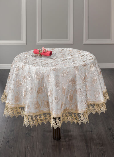 Tafel- en kamerdecoratie met macramé kanten rand 