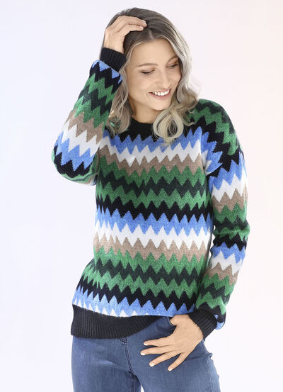 trui in jacquardmotief 