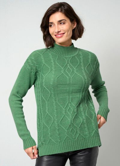 Trui met scheerwol en kasjmier 