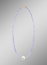 Ketting met parelglans en edelsteenglans 