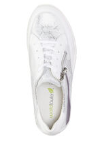 Waldläufer vetersneakers met metallic reliëf WEISS-EISGRAU-FLIEDER