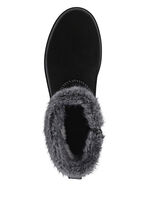 Remonte, gevoerde dames enkellaarsjes, winterschoenen, breedte G, met lamsvacht ZWART