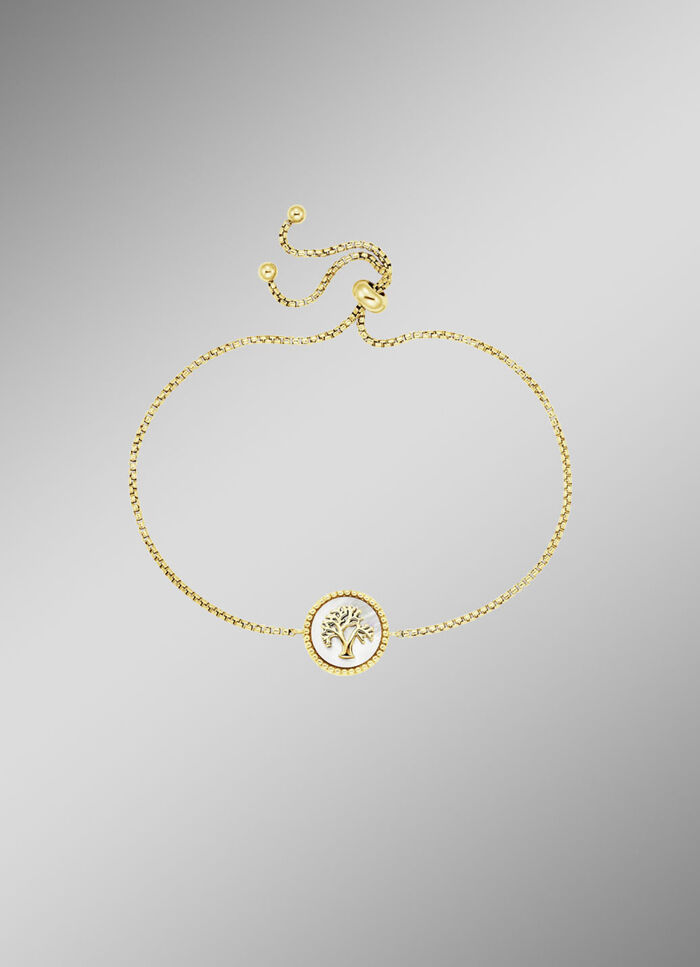 Levensboom armband met parelmoer inleg 