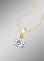 Solitaire hanger met loepzuivere briljant 