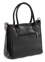 Laurina tas van generfd nappaleder met decoratieve ketting 