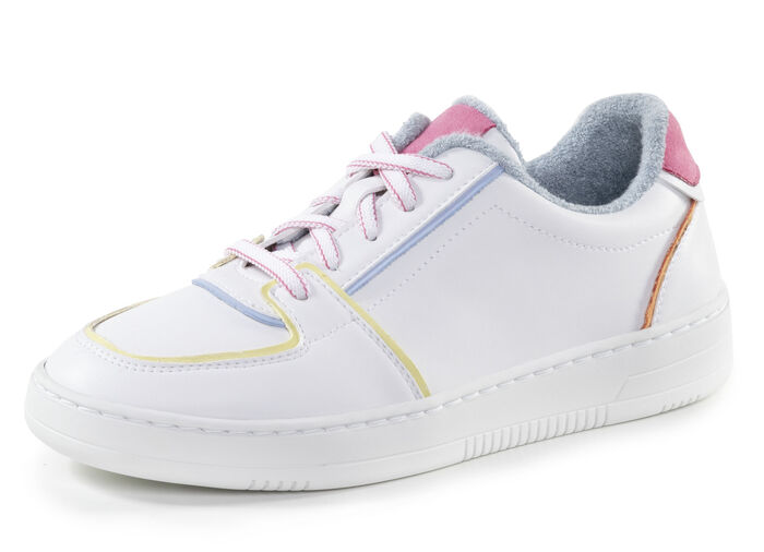 ELENA EDEN sneakers van nappaleer WEISS-BUNT