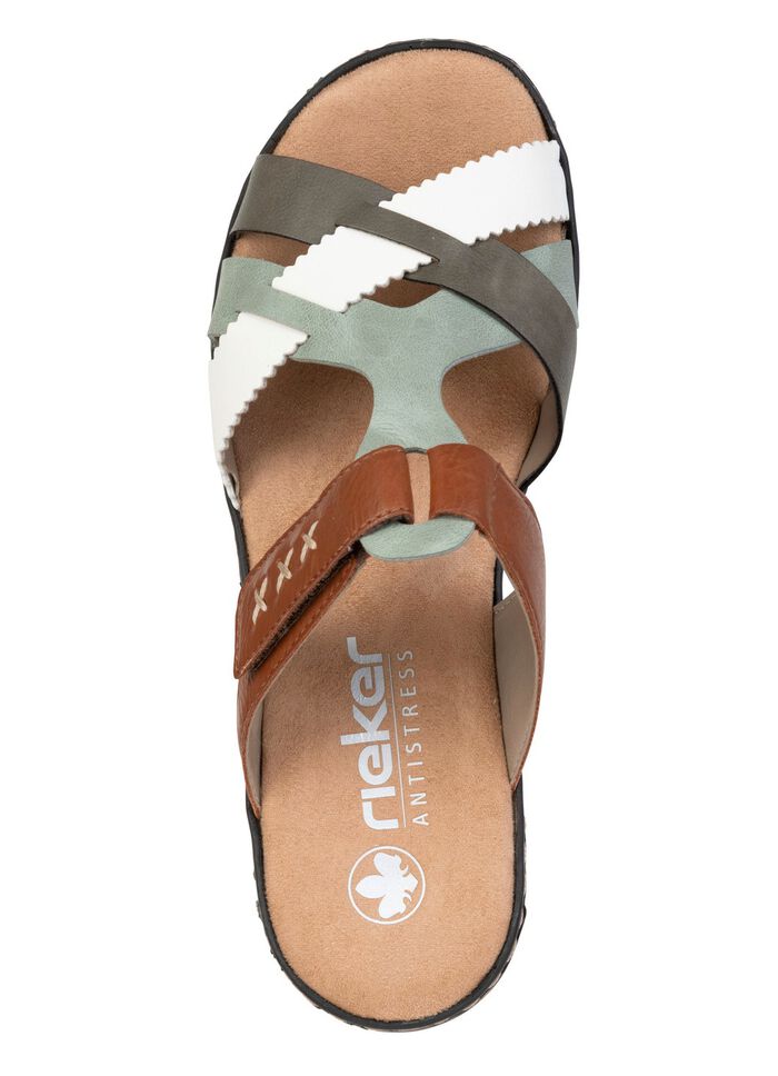 Rieker, lichtgewicht damesmuiltjes, met klittenbandsluiting 