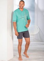 Shorty met geplaatste print en V-hals 