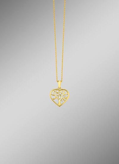 Vergulde hanger met zirkonia 