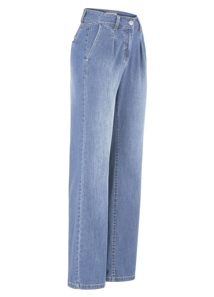 Jeans met plooien HELLBLAU