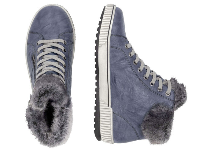 Remonte, gevoerde dameslaarzen, winterschoenen, breedte G, met uitneembaar voetbed JEANS