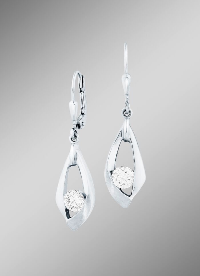 Betoverende oorbellen met synth. zirkonia 