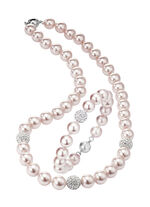 Prachtig glinsterende sieradenset van 2 stuks ROSÉ