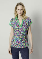 Poloshirt met verlaagde mouwen 